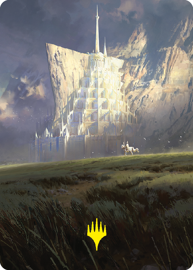 Minas Tirith Art Card (Gold-Stamped Signature) [The Lord of the Rings: Tales of Middle-earth Art Series] | Deep Dive Games St. Marys