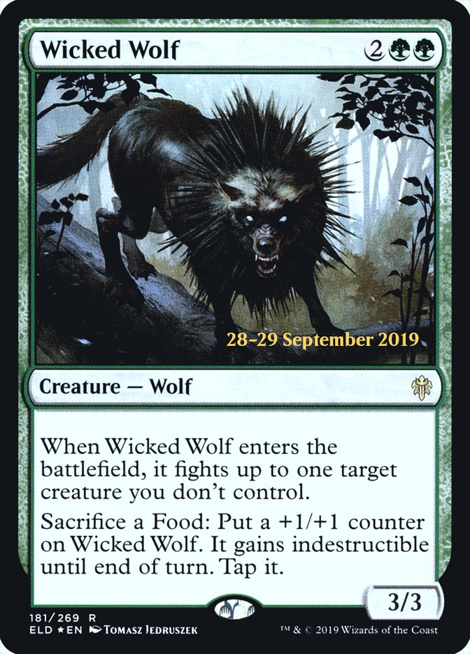 Wicked Wolf [Throne of Eldraine Prerelease Promos] | Deep Dive Games St. Marys