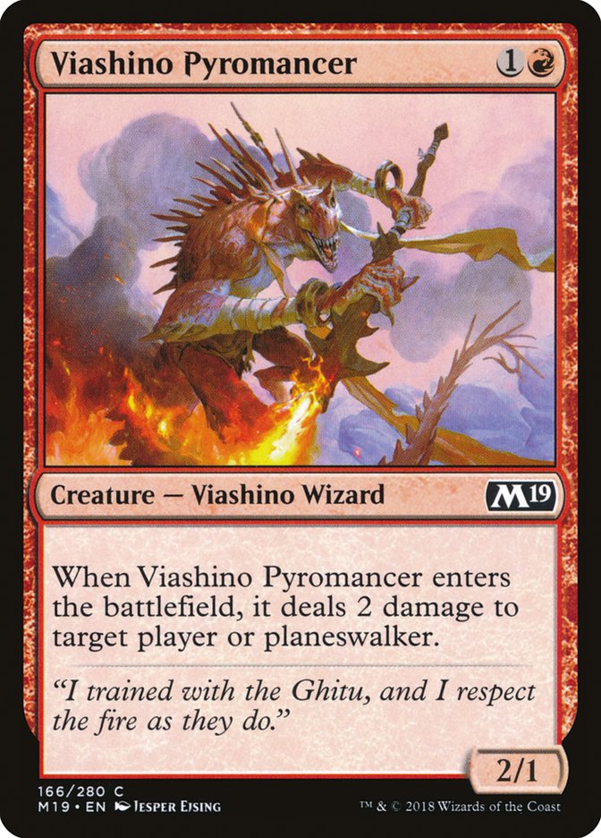 Viashino Pyromancer [Core Set 2019] | Deep Dive Games St. Marys