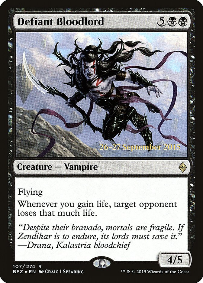 Defiant Bloodlord [Battle for Zendikar Prerelease Promos] | Deep Dive Games St. Marys