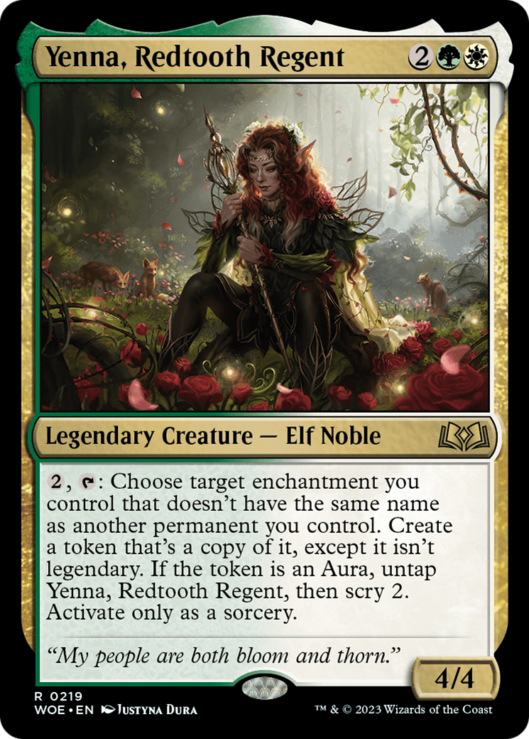 Yenna, Redtooth Regent [Wilds of Eldraine Prerelease Promos] | Deep Dive Games St. Marys