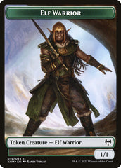 Elemental // Elf Warrior Double-Sided Token [Kaldheim Commander Tokens] | Deep Dive Games St. Marys