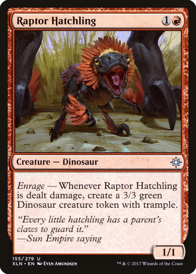 Raptor Hatchling [Ixalan] | Deep Dive Games St. Marys