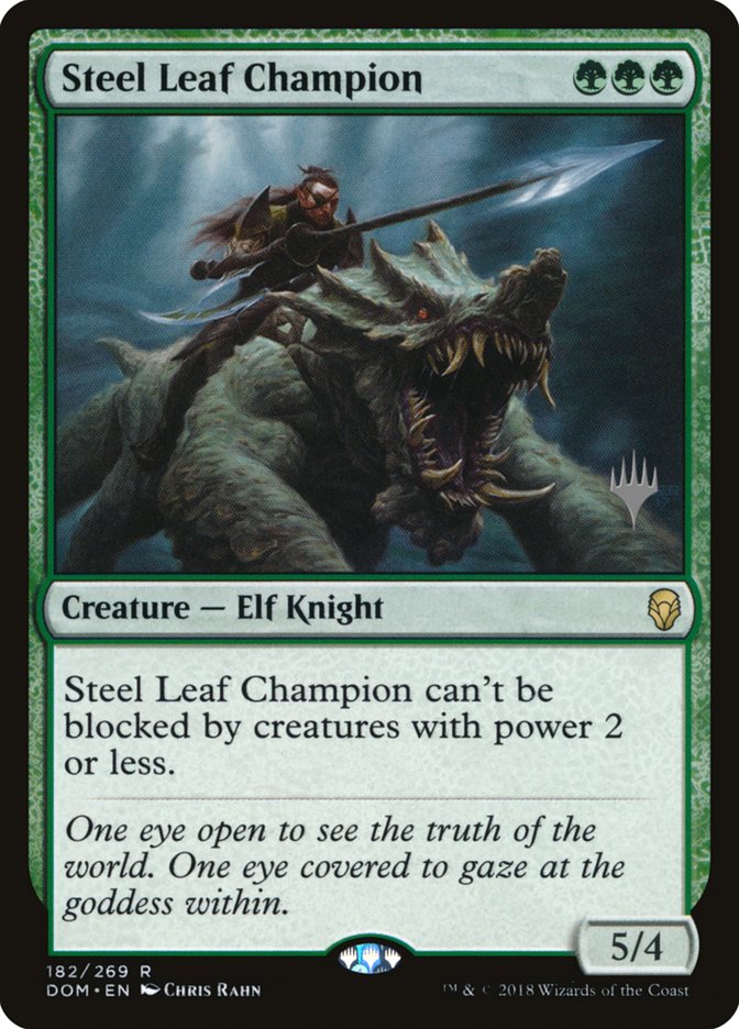 Steel Leaf Champion (Promo Pack) [Dominaria Promos] | Deep Dive Games St. Marys