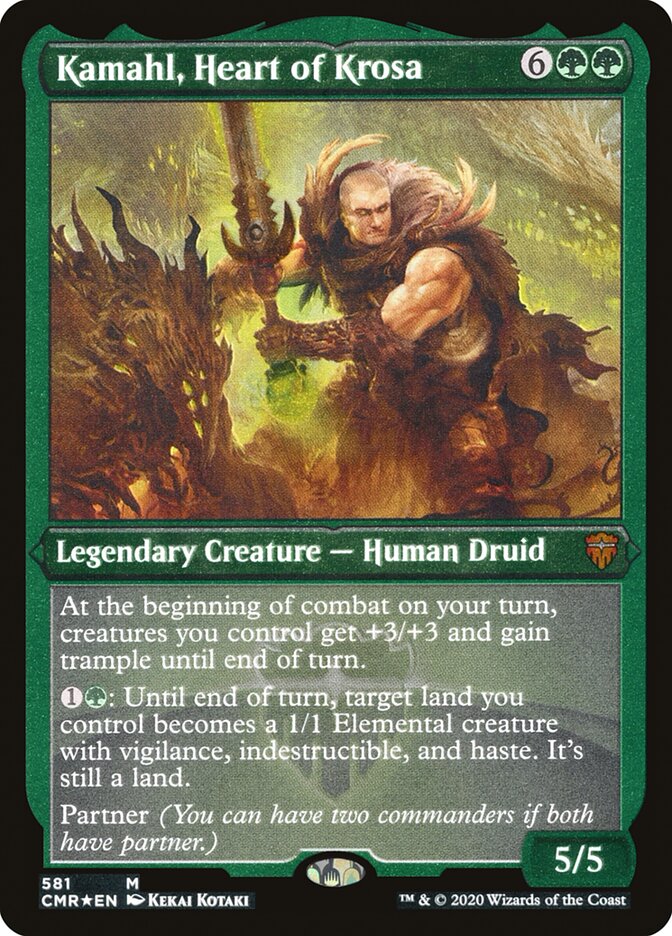 Kamahl, Heart of Krosa (Etched) [Commander Legends] | Deep Dive Games St. Marys