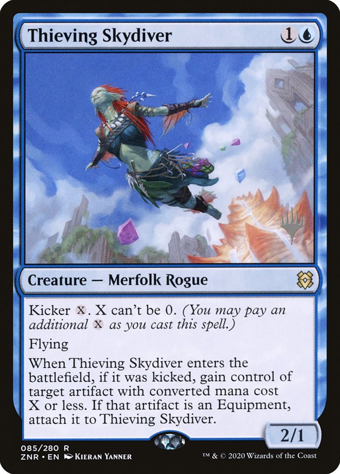 Thieving Skydiver (Promo Pack) [Zendikar Rising Promos] | Deep Dive Games St. Marys