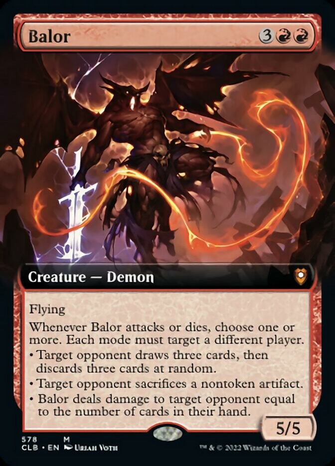Balor (Extended Art) [Commander Legends: Battle for Baldur's Gate] | Deep Dive Games St. Marys