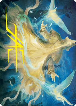 Heron-Blessed Geist Art Card (Gold-Stamped Signature) [Innistrad: Crimson Vow Art Series] | Deep Dive Games St. Marys