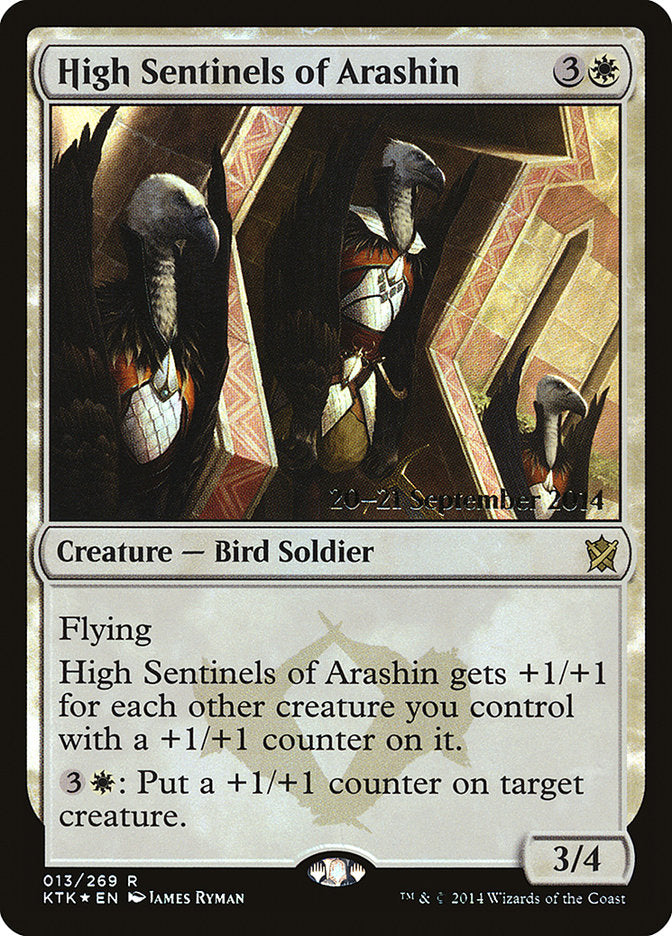 High Sentinels of Arashin [Khans of Tarkir Prerelease Promos] | Deep Dive Games St. Marys