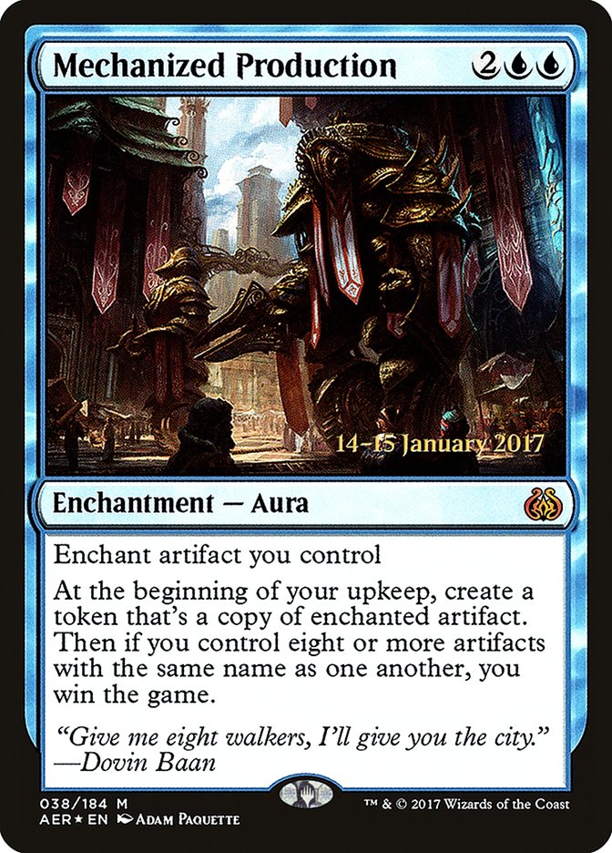 Mechanized Production [Aether Revolt Prerelease Promos] | Deep Dive Games St. Marys