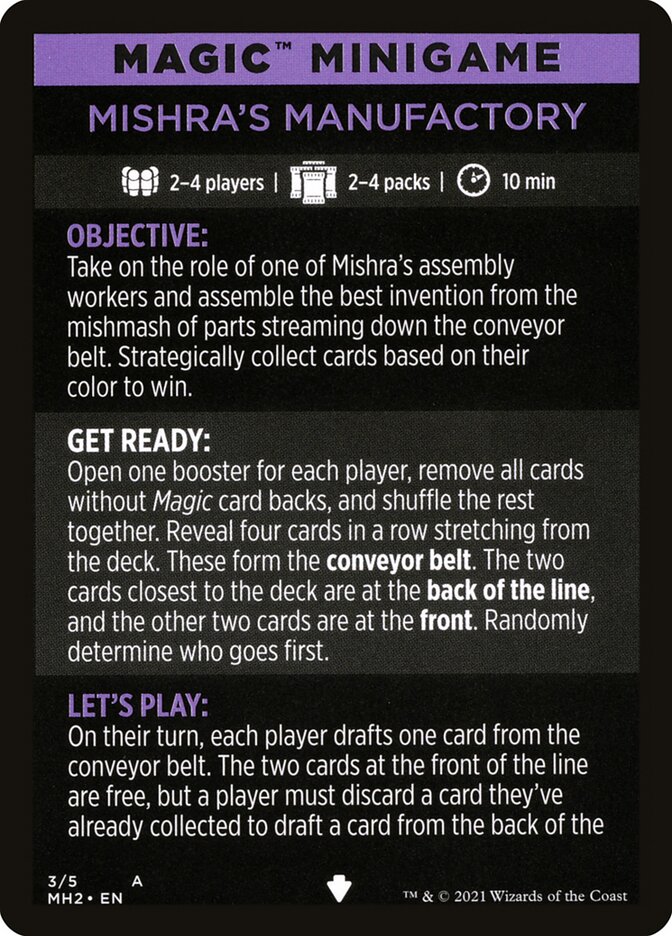 Mishra's Manufactory (Magic Minigame) [Modern Horizons 2 Minigame] | Deep Dive Games St. Marys