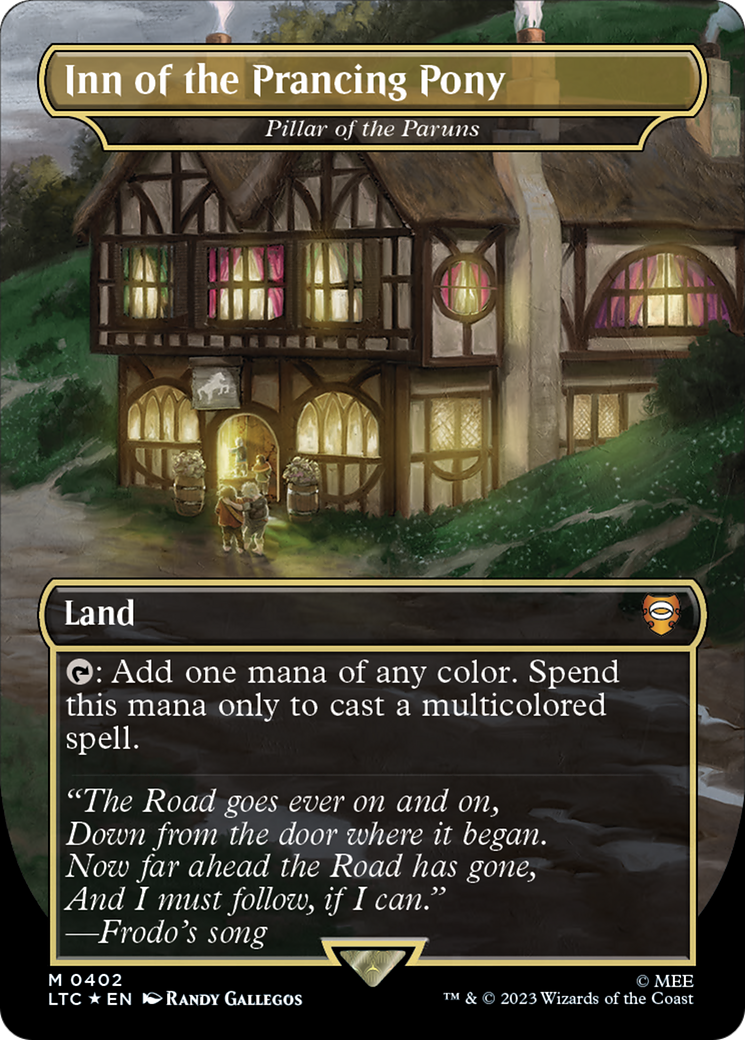 Pillar of the Paruns - Inn of the Prancing Pony (Surge Foil Realms and Relics) [The Lord of the Rings: Tales of Middle-Earth Commander] | Deep Dive Games St. Marys