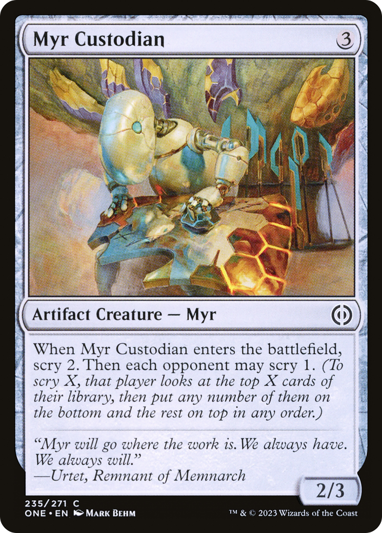 Myr Custodian [Phyrexia: All Will Be One] | Deep Dive Games St. Marys