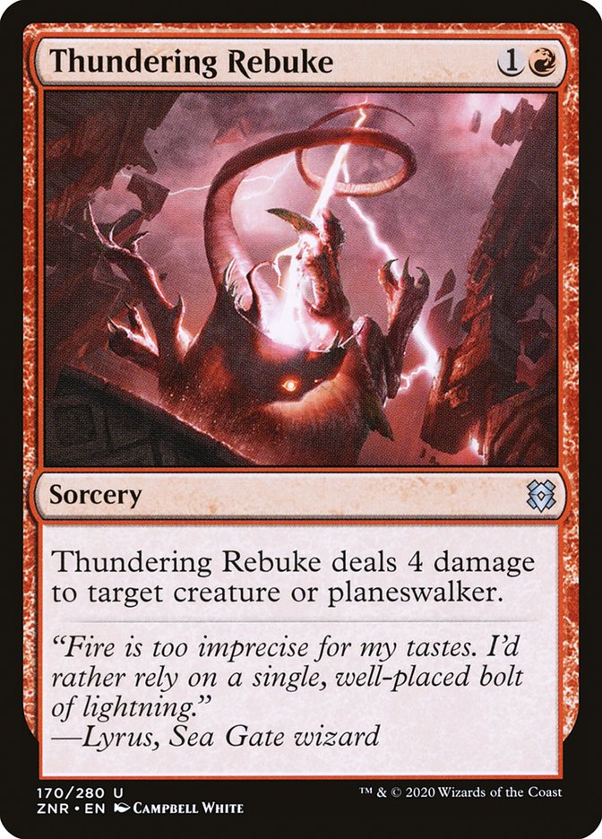 Thundering Rebuke [Zendikar Rising] | Deep Dive Games St. Marys