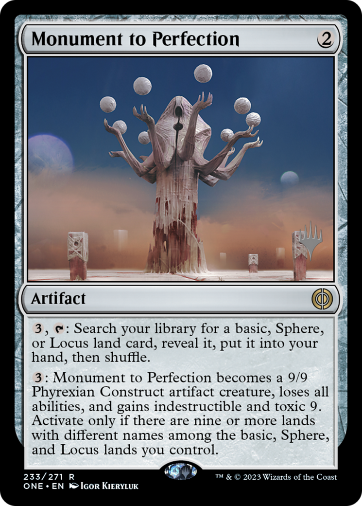 Monument to Perfection (Promo Pack) [Phyrexia: All Will Be One Promos] | Deep Dive Games St. Marys