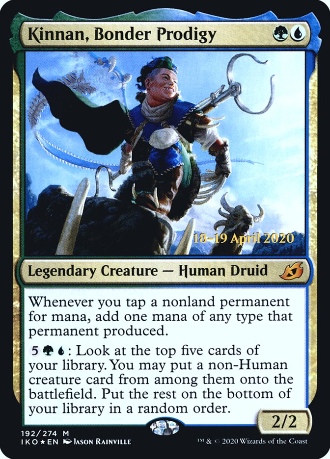 Kinnan, Bonder Prodigy [Ikoria: Lair of Behemoths Prerelease Promos] | Deep Dive Games St. Marys