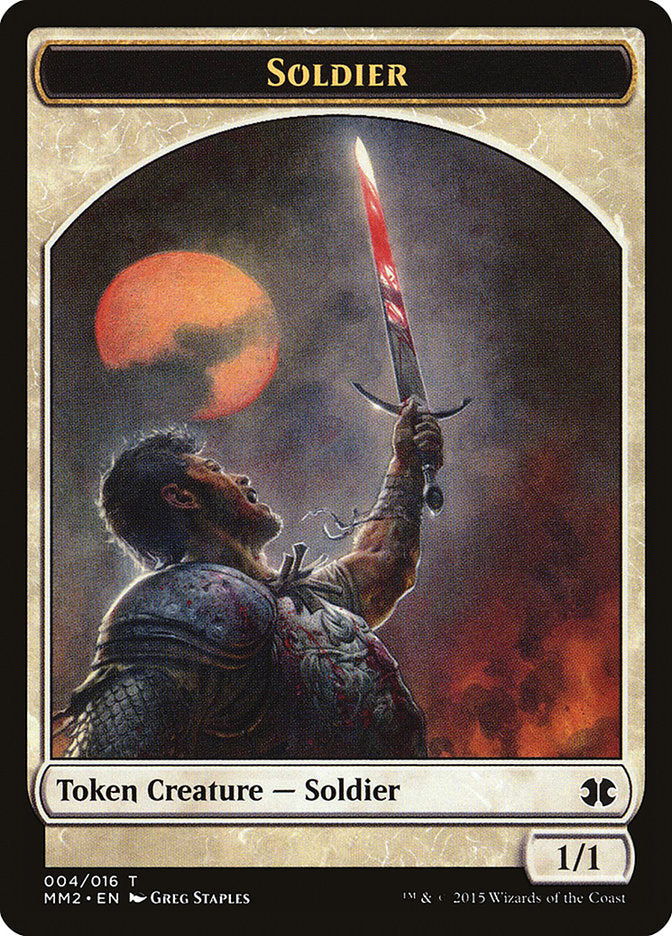 Soldier Token [Modern Masters 2015 Tokens] | Deep Dive Games St. Marys