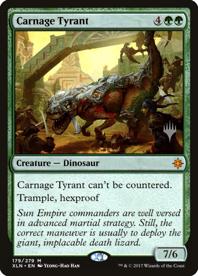 Carnage Tyrant (Promo Pack) [Ixalan Promos] | Deep Dive Games St. Marys