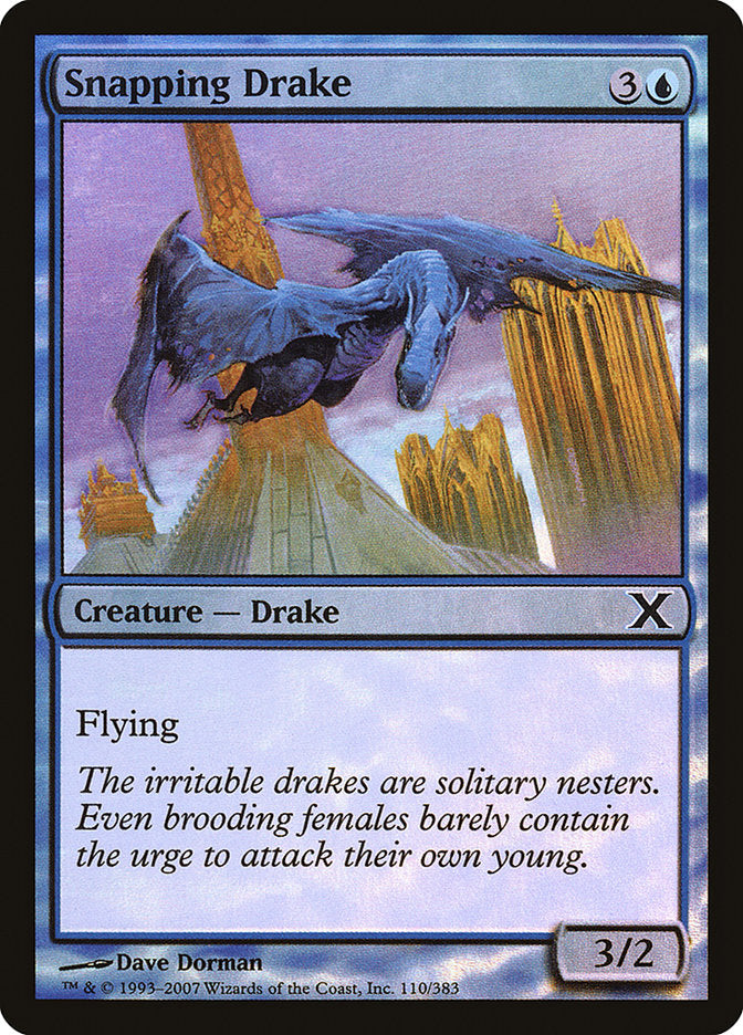 Snapping Drake (Premium Foil) [Tenth Edition] | Deep Dive Games St. Marys