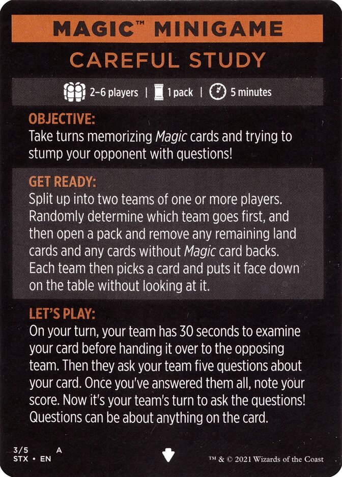 Careful Study (Magic Minigame) [Strixhaven: School of Mages Minigame] | Deep Dive Games St. Marys