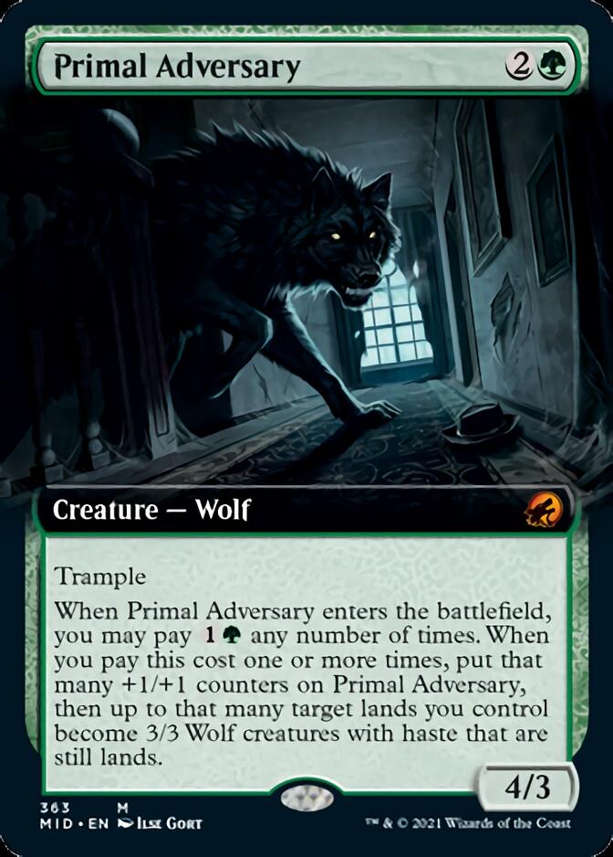 Primal Adversary (Extended Art) [Innistrad: Midnight Hunt] | Deep Dive Games St. Marys