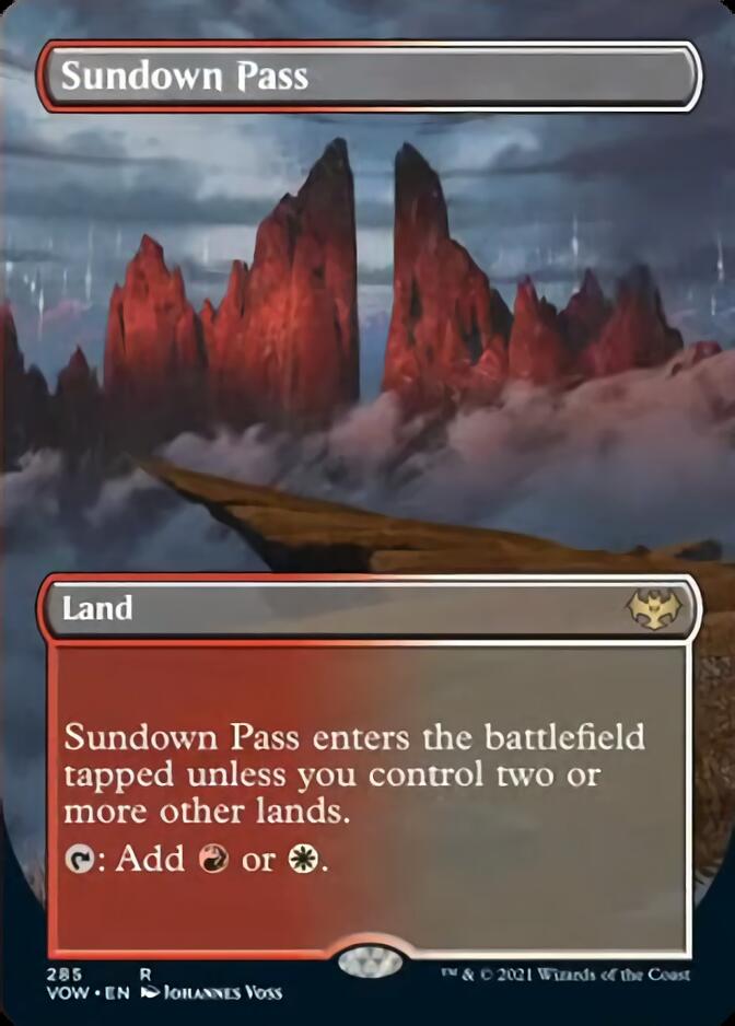 Sundown Pass (Borderless Alternate Art) [Innistrad: Crimson Vow] | Deep Dive Games St. Marys