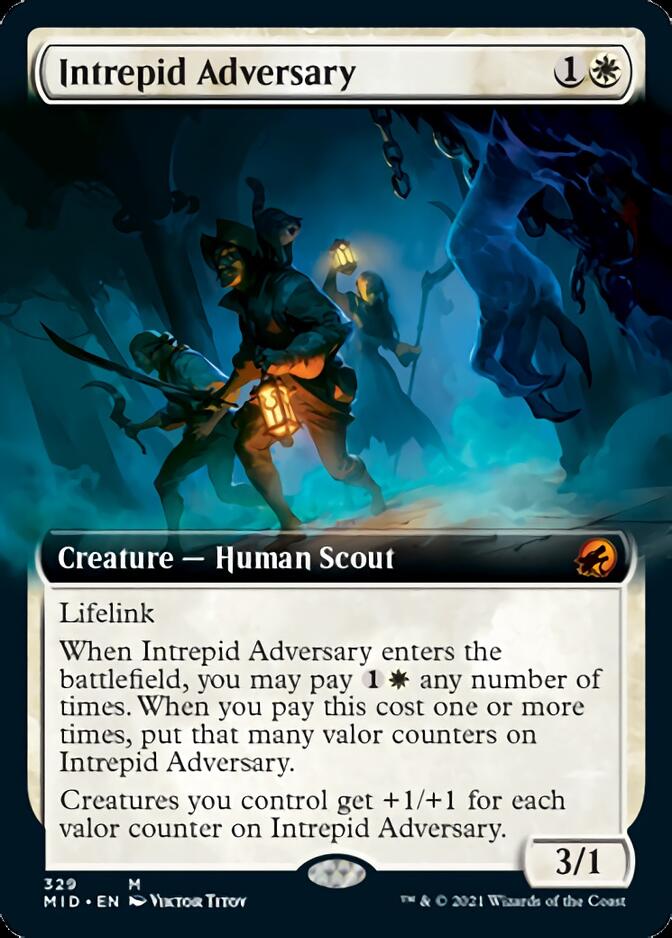 Intrepid Adversary (Extended Art) [Innistrad: Midnight Hunt] | Deep Dive Games St. Marys