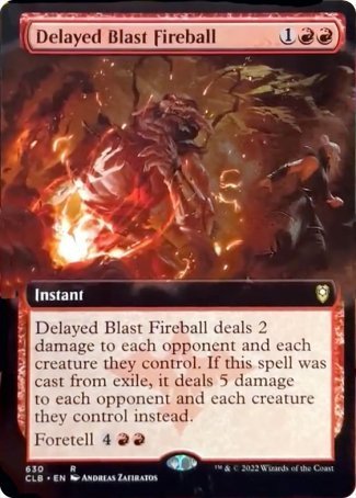 Delayed Blast Fireball (Extended Art) [Commander Legends: Battle for Baldur's Gate] | Deep Dive Games St. Marys