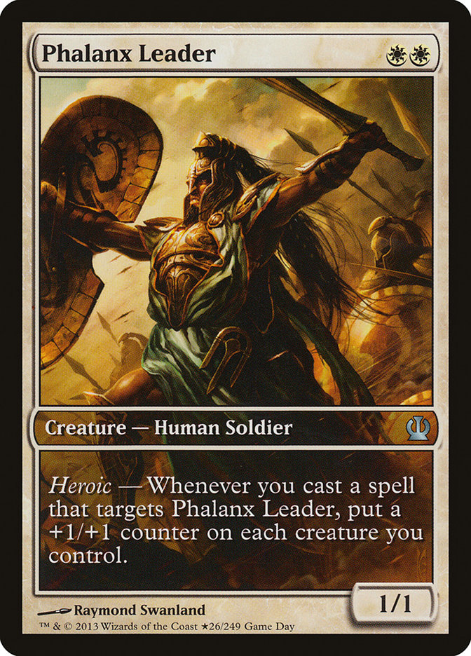 Phalanx Leader (Game Day) (Extended Art) [Theros Promos] | Deep Dive Games St. Marys