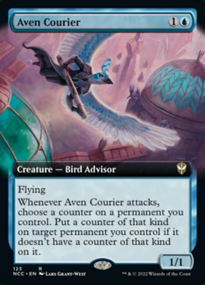 Aven Courier (Extended Art) [Streets of New Capenna Commander] | Deep Dive Games St. Marys