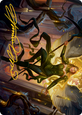 Sigarda, Champion of Light Art Card (Gold-Stamped Signature) [Innistrad: Midnight Hunt Art Series] | Deep Dive Games St. Marys