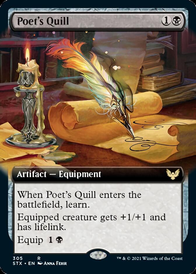 Poet's Quill (Extended Art) [Strixhaven: School of Mages] | Deep Dive Games St. Marys
