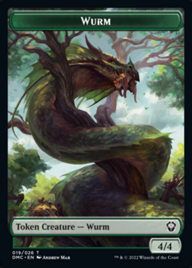 Wurm Token [Dominaria United Commander Tokens] | Deep Dive Games St. Marys