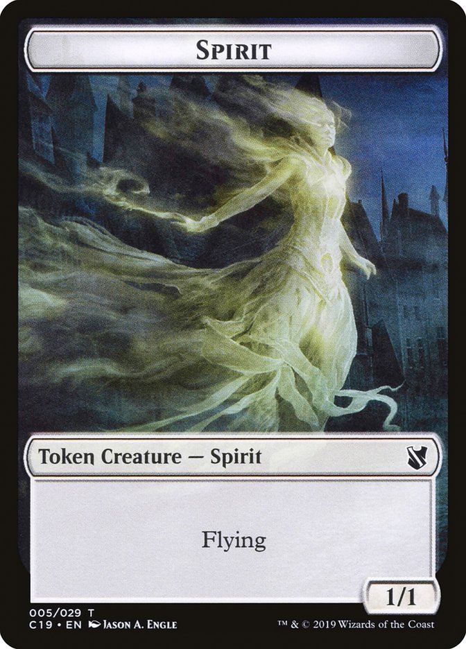 Spirit Token [Commander 2019 Tokens] | Deep Dive Games St. Marys