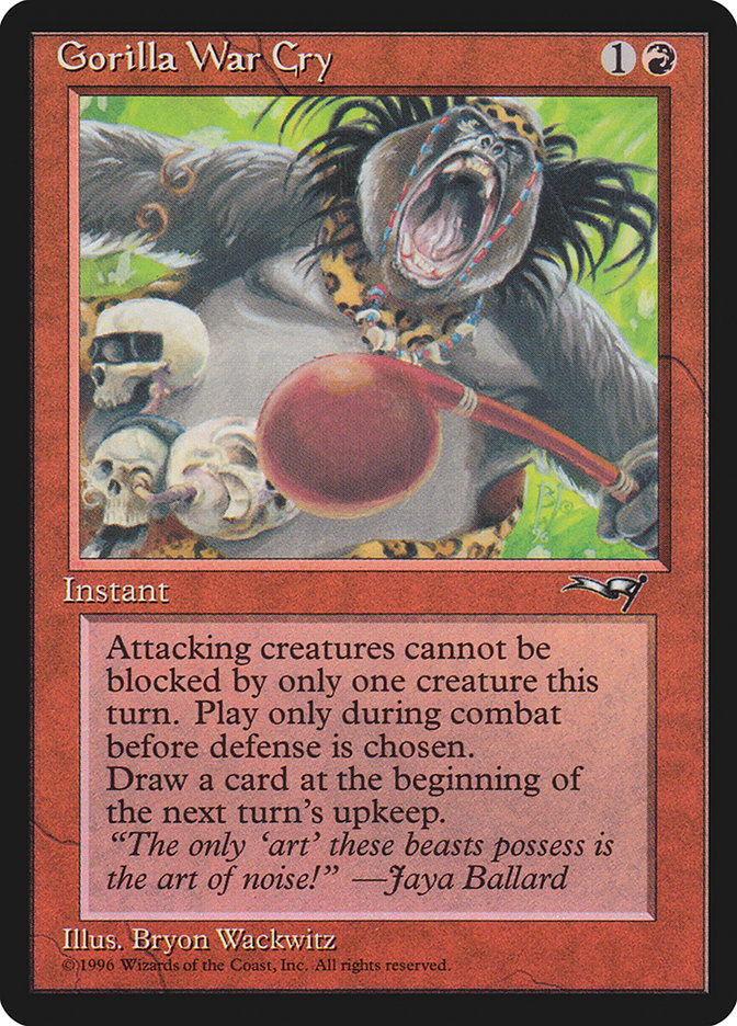 Gorilla War Cry (Red Rattle Drum) [Alliances] | Deep Dive Games St. Marys