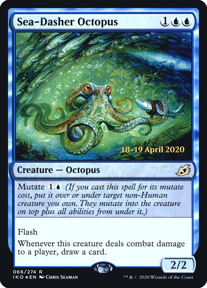 Sea-Dasher Octopus [Ikoria: Lair of Behemoths Prerelease Promos] | Deep Dive Games St. Marys