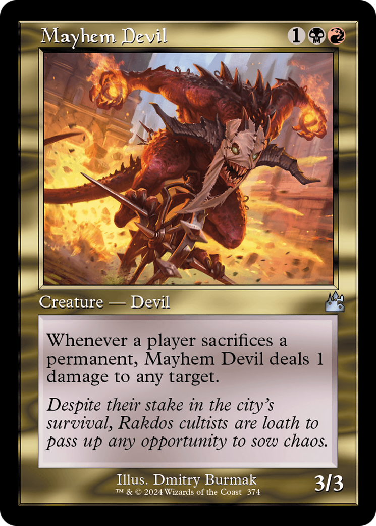 Mayhem Devil (Retro Frame) [Ravnica Remastered] | Deep Dive Games St. Marys