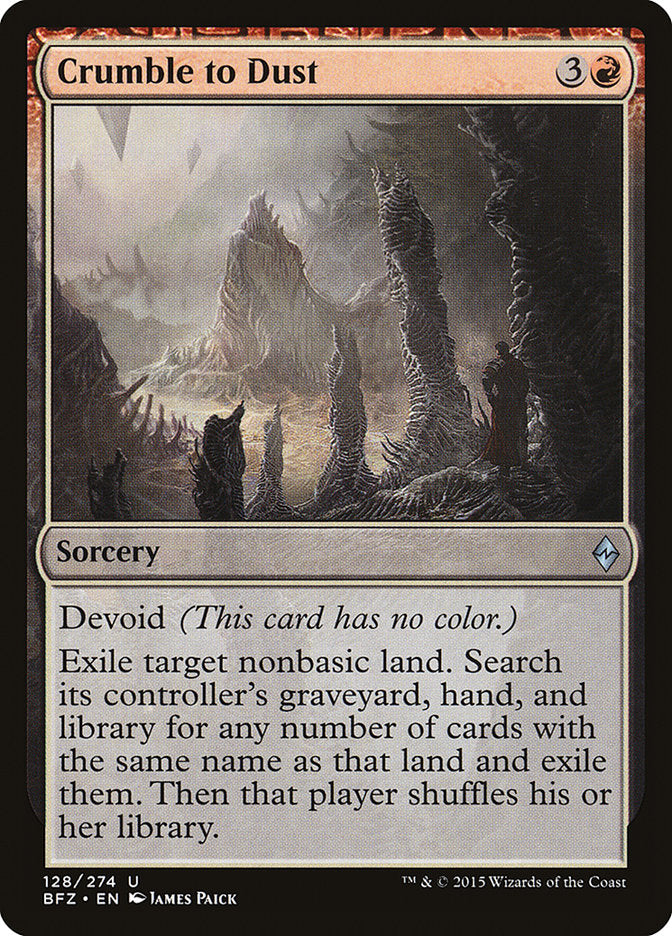 Crumble to Dust [Battle for Zendikar] | Deep Dive Games St. Marys