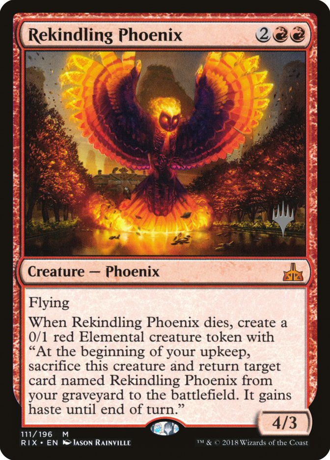 Rekindling Phoenix (Promo Pack) [Rivals of Ixalan Promos] | Deep Dive Games St. Marys