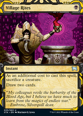 Village Rites (Foil Etched) [Strixhaven: School of Mages Mystical Archive] | Deep Dive Games St. Marys