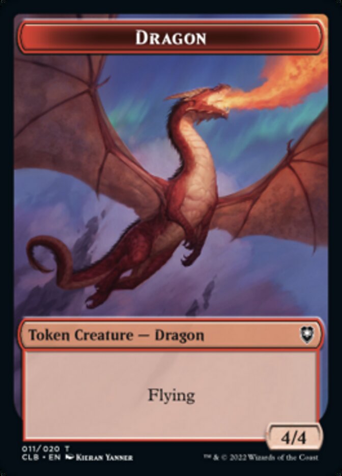 Dragon Token [Commander Legends: Battle for Baldur's Gate Tokens] | Deep Dive Games St. Marys