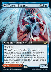 Torrent Sculptor // Flamethrower Sonata (Extended Art) [Strixhaven: School of Mages] | Deep Dive Games St. Marys