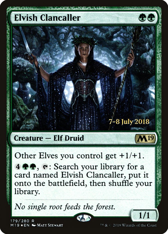 Elvish Clancaller [Core Set 2019 Prerelease Promos] | Deep Dive Games St. Marys