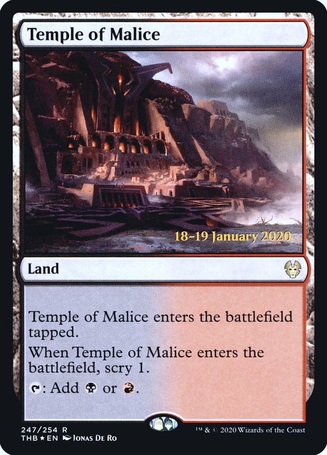 Temple of Malice [Theros Beyond Death Prerelease Promos] | Deep Dive Games St. Marys