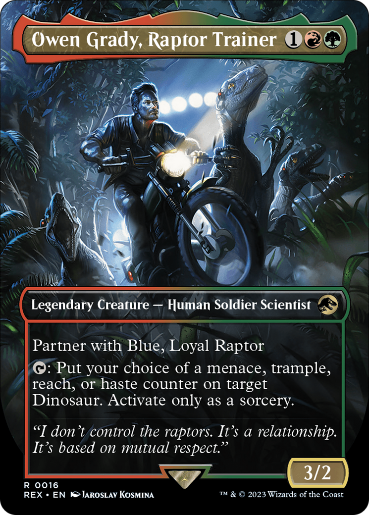 Owen Grady, Raptor Trainer (Borderless) [Jurassic World Collection] | Deep Dive Games St. Marys