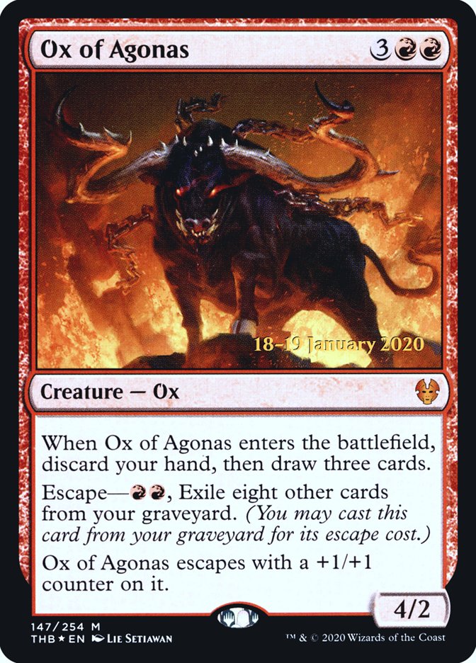 Ox of Agonas [Theros Beyond Death Prerelease Promos] | Deep Dive Games St. Marys