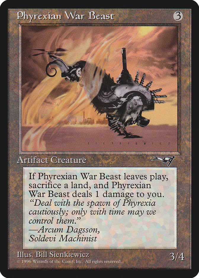 Phyrexian War Beast (Signature on Right) [Alliances] | Deep Dive Games St. Marys