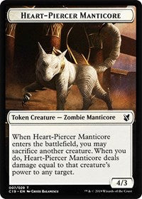 Heart-Piercer Manticore // Dragon Double-Sided Token [Commander 2019 Tokens] | Deep Dive Games St. Marys