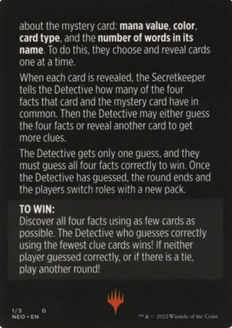 Booster Sleuth (Magic Minigame) [Kamigawa: Neon Dynasty Minigame] | Deep Dive Games St. Marys