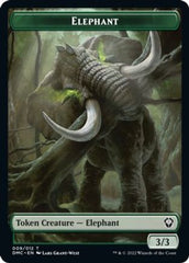 Elephant // Treasure Double-Sided Token [Dominaria United Commander Tokens] | Deep Dive Games St. Marys